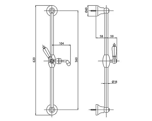 Купить Душевой гарнитур золото 24 карат, ручка Swarovski Cezares Diamond DIAMOND-SD-03/24-Sw в магазине сантехники Santeh-Crystal.ru