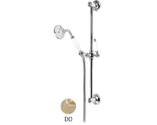 Заказать Душевой гарнитур золото 24 карат, ручка белая Cezares Elite ELITE-SD-03/24-Bi в магазине сантехники Santeh-Crystal.ru