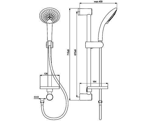 Заказать Душевой гарнитур L1 Vidima Fresh BA215AA в магазине сантехники Santeh-Crystal.ru