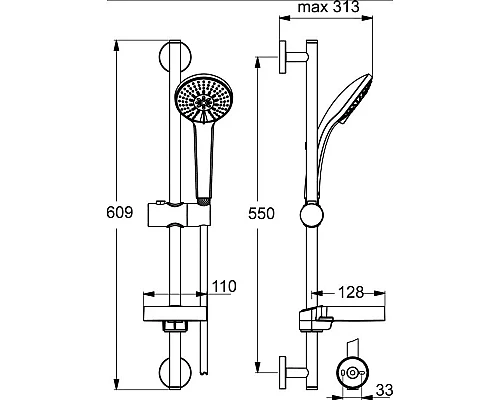 Заказать Душевой гарнитур Ideal Standard IdealRain Soft M3 B9415AA в магазине сантехники Santeh-Crystal.ru