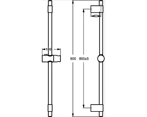 Приобрести Душевая штанга 900 мм Ideal Standard IdealRain B9429AA в магазине сантехники Santeh-Crystal.ru