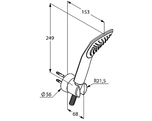 Приобрести Душевой набор Kludi Fizz 1S 676500500 в магазине сантехники Santeh-Crystal.ru