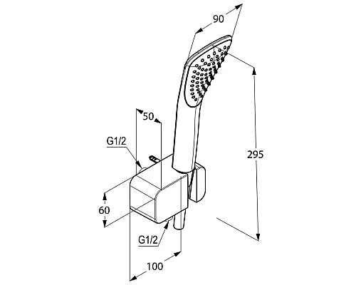 Приобрести Душевой набор Kludi Fizz 1S 676700500 в магазине сантехники Santeh-Crystal.ru