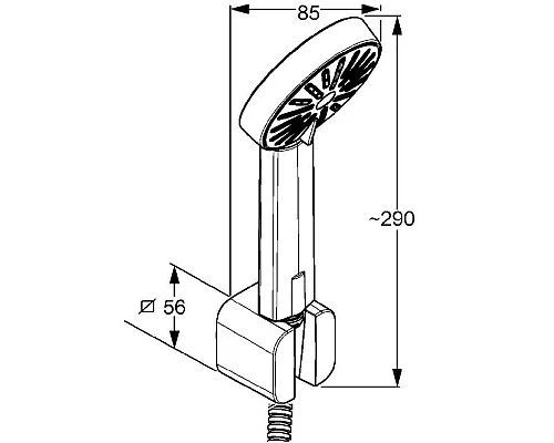 Заказать Душевой набор Kludi A-QA 1S 6565005-00 в магазине сантехники Santeh-Crystal.ru