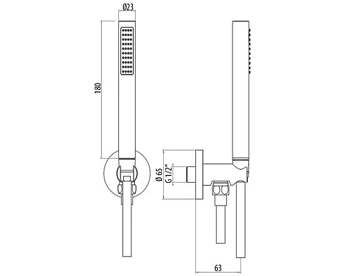Заказать Душевой набор Gattoni PD KTC01/PDCOcr в магазине сантехники Santeh-Crystal.ru
