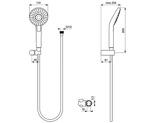 Заказать Душевой набор Ideal Standard IdealRain EVO Round L3 B2239AA в магазине сантехники Santeh-Crystal.ru