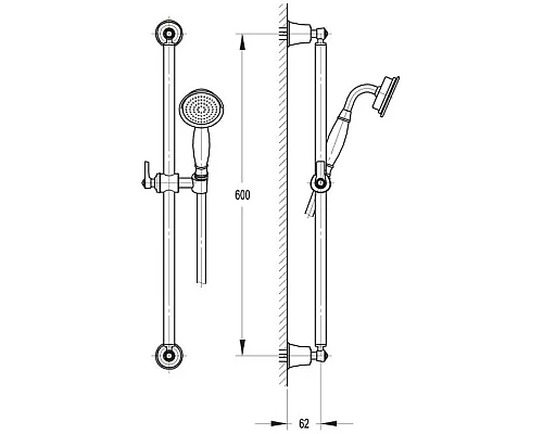 Купить Душевой гарнитур Cezares LIBERTY-F-SD-01 в магазине сантехники Santeh-Crystal.ru