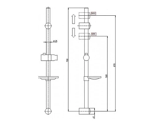 Купить Душевой гарнитур Paini 50CR124/CBL в магазине сантехники Santeh-Crystal.ru