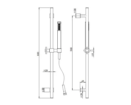 Приобрести Душевой гарнитур Paini 50CR129/P6 в магазине сантехники Santeh-Crystal.ru