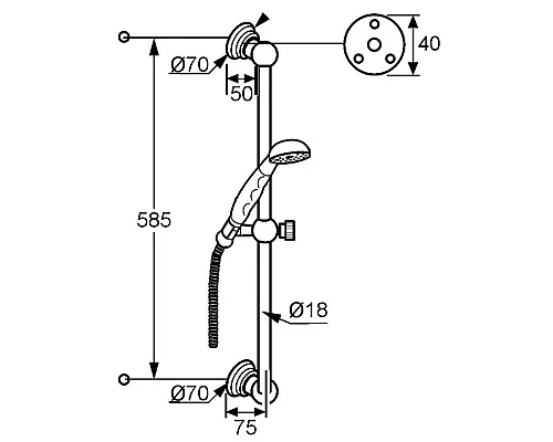 Купить Душевой гарнитур Kludi Adlon 2710345 в магазине сантехники Santeh-Crystal.ru