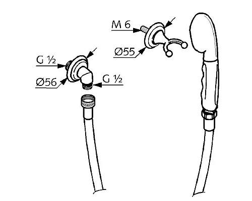 Приобрести Душевой набор Kludi Adlon 2710545 в магазине сантехники Santeh-Crystal.ru