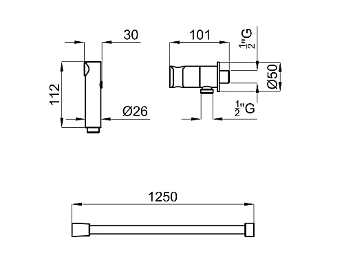 Купить Гигиенический набор Noken Round N200000017 в магазине сантехники Santeh-Crystal.ru