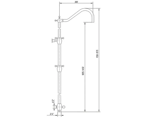 Приобрести Душевая колонна Migliore Onda D1 ML.OND-36.217.D1.DO в магазине сантехники Santeh-Crystal.ru
