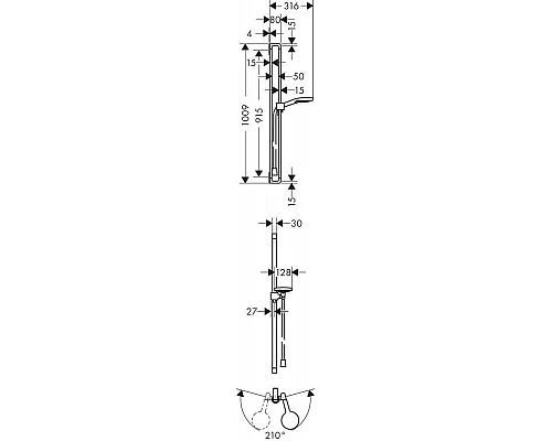 Заказать Душевой гарнитур Axor Citterio E 36735000 в магазине сантехники Santeh-Crystal.ru
