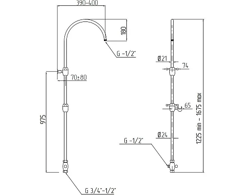 Заказать Душевая колонна Migliore Arco ML.ARC-36.253.RA в магазине сантехники Santeh-Crystal.ru