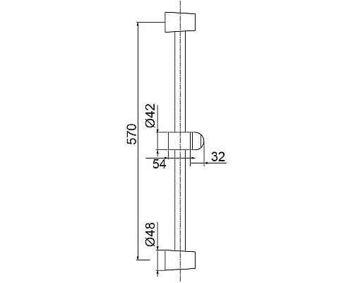 Купить Душевая штанга 61,8 см Migliore Eko ML.RIC-31.103.BR в магазине сантехники Santeh-Crystal.ru