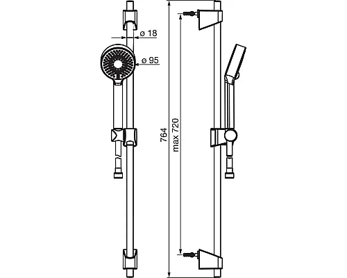 Приобрести Душевой гарнитур Oras Apollo 546 в магазине сантехники Santeh-Crystal.ru