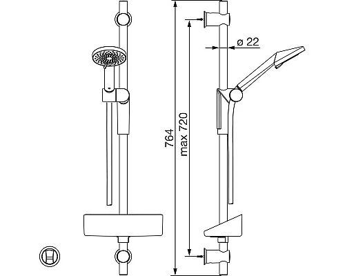Заказать Душевой гарнитур Oras Optima 2790 в магазине сантехники Santeh-Crystal.ru