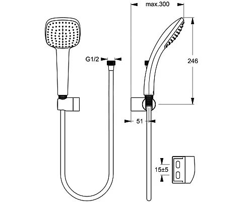 Заказать Душевой набор Ideal Standard IdealRain Cube B0019AA в магазине сантехники Santeh-Crystal.ru