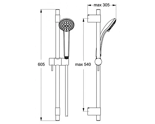Купить Душевой гарнитур Ideal Standard IdealRain Pro B9830AA в магазине сантехники Santeh-Crystal.ru