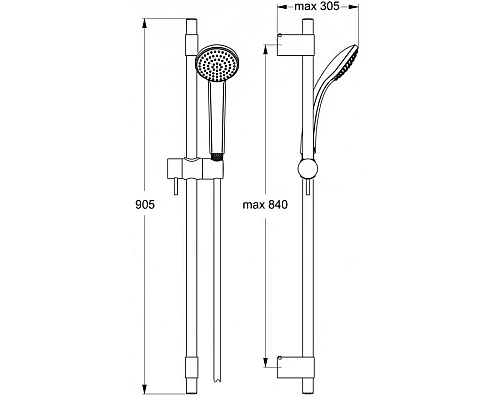 Приобрести Душевой гарнитур Ideal Standard IdealRain Pro B9831AA в магазине сантехники Santeh-Crystal.ru