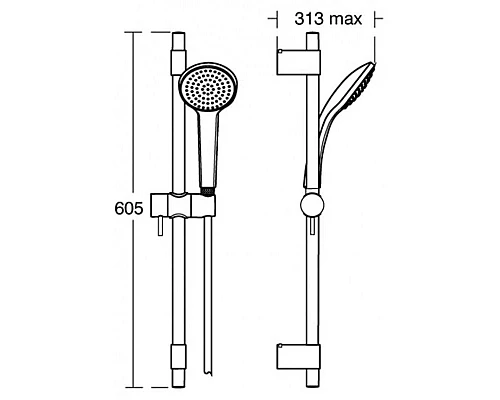 Приобрести Душевой гарнитур Ideal Standard IdealRain Pro B9833AA в магазине сантехники Santeh-Crystal.ru