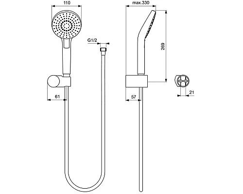 Приобрести Душевой набор Ideal Standard IdealRain Evo B2618AA в магазине сантехники Santeh-Crystal.ru