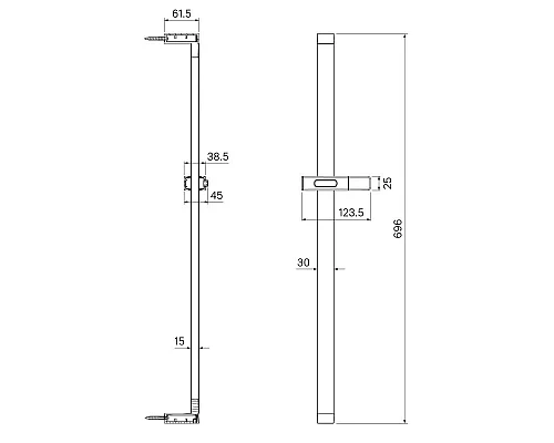 Купить Душевая штанга 69,6 см IDDIS Slide SLI70BLi17 в магазине сантехники Santeh-Crystal.ru