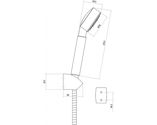 Приобрести Душевой набор Cersanit Cari A63389 в магазине сантехники Santeh-Crystal.ru