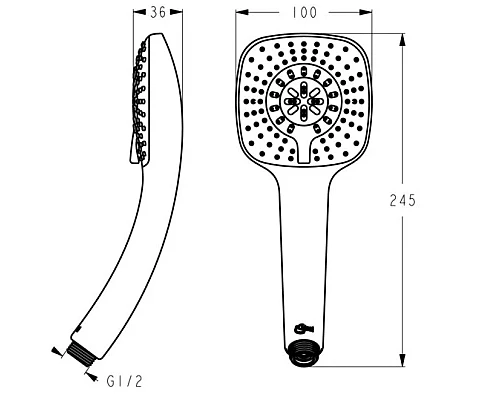 Купить Ручной душ Ideal Standard IdealRain Cube M3 B0003AA в магазине сантехники Santeh-Crystal.ru