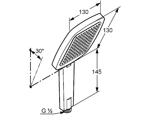 Заказать Душевая лейка Kludi Q-Beo 501000500 в магазине сантехники Santeh-Crystal.ru