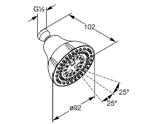 Приобрести Верхний душ 92 мм Kludi A-QA 6239105-00 в магазине сантехники Santeh-Crystal.ru