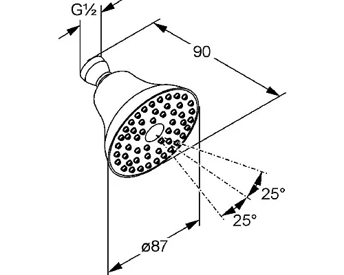 Заказать Верхний душ 87 мм Kludi A-QA 6219105-00 в магазине сантехники Santeh-Crystal.ru