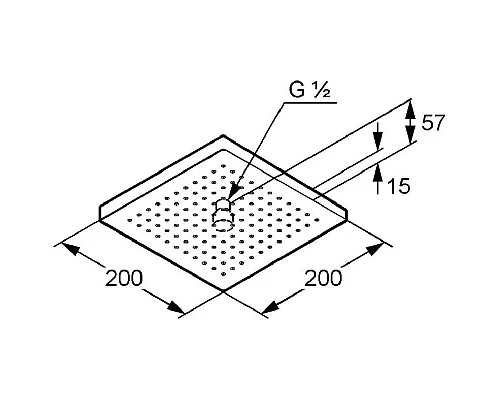 Купить Верхний душ 200 мм Kludi A-QA 665300500 в магазине сантехники Santeh-Crystal.ru