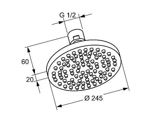 Приобрести Верхний душ 245 мм Kludi A-QA  Eco 6652105-00 в магазине сантехники Santeh-Crystal.ru