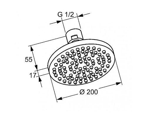 Приобрести Верхний душ 200 мм Kludi A-QA 665100500 в магазине сантехники Santeh-Crystal.ru