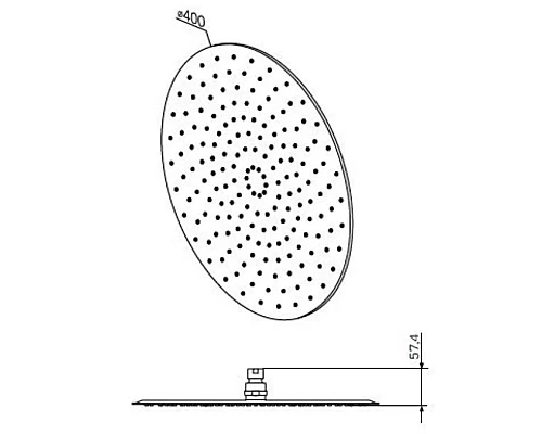 Купить Верхний душ 400 мм Am.Pm F05R0002 в магазине сантехники Santeh-Crystal.ru