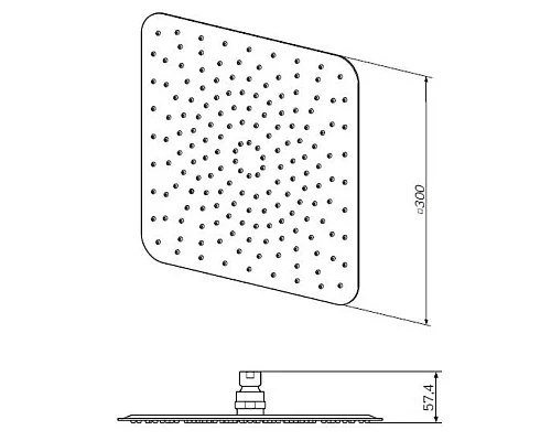 Купить Верхний душ 300 мм Am.Pm F05S0003 в магазине сантехники Santeh-Crystal.ru
