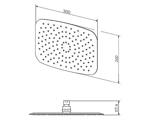 Приобрести Верхний душ 300х250 мм Am.Pm F05S0006 в магазине сантехники Santeh-Crystal.ru