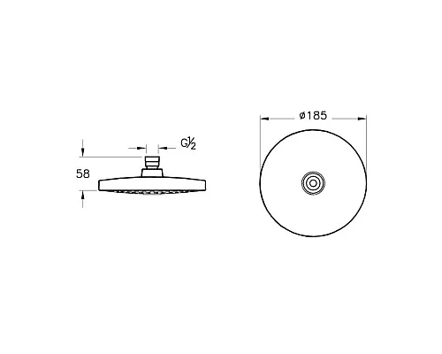 Заказать Верхний душ 185 мм Vitra Rain A45633EXP в магазине сантехники Santeh-Crystal.ru