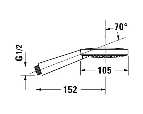 Приобрести Душевая лейка 105 мм Duravit UV0650010000 в магазине сантехники Santeh-Crystal.ru