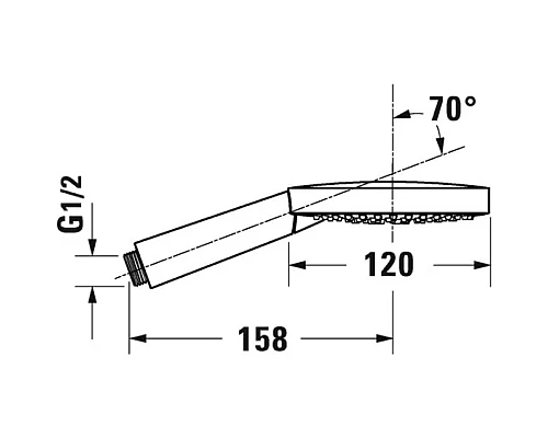 Заказать Душевая лейка 120 мм Duravit UV0650011000 в магазине сантехники Santeh-Crystal.ru