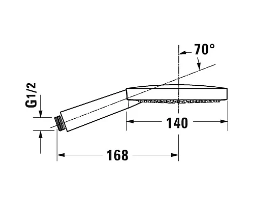 Приобрести Душевая лейка 140 мм Duravit UV0650012000 в магазине сантехники Santeh-Crystal.ru