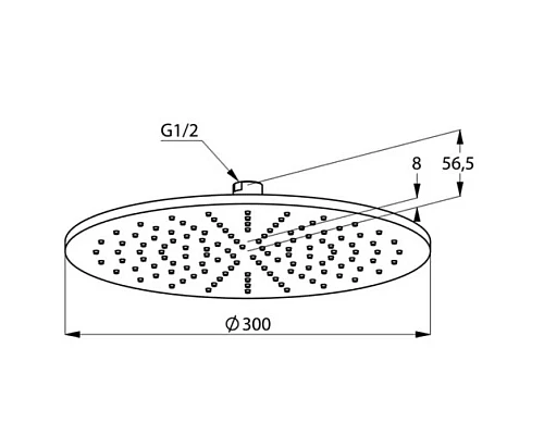 Приобрести Верхний душ 300 мм Kludi A-QA 6433091-00 в магазине сантехники Santeh-Crystal.ru