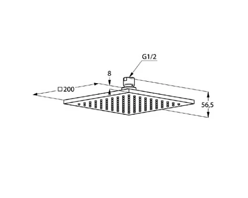 Заказать Верхний душ 200 мм Kludi A-QA 6442005-00 в магазине сантехники Santeh-Crystal.ru