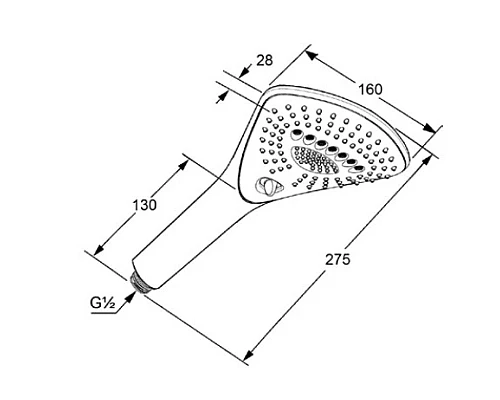Купить Душевая лейка Kludi Fizz 3S 6770043-00 в магазине сантехники Santeh-Crystal.ru