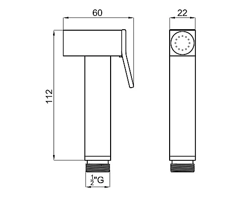 Заказать Гигиенический душ Noken Square N186490030 в магазине сантехники Santeh-Crystal.ru
