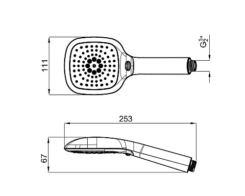 Приобрести Душевая лейка 111 мм Noken Urban N199999731 в магазине сантехники Santeh-Crystal.ru