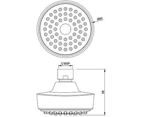 Заказать Верхний душ 80 мм Jaquar EOS-ESS-1985 в магазине сантехники Santeh-Crystal.ru