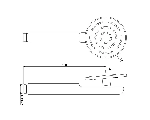 Приобрести Душевая лейка 95 мм Jaquar Maze HSH-CHR-1653 в магазине сантехники Santeh-Crystal.ru